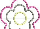 Outline satin flower